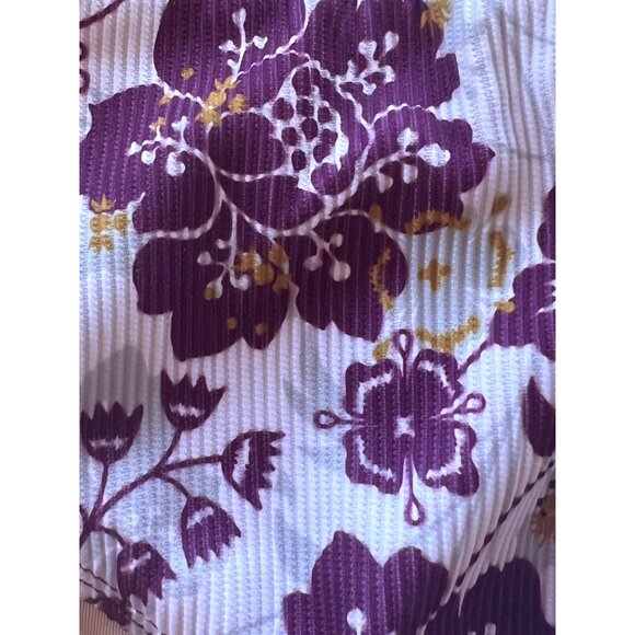 Cupshe High-Waisted Floral Bikini Bottoms Purple/White Size Small - Picture 3 of 8